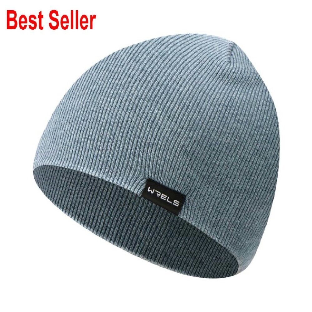 Merino Wool Beanie Thermal Knitted Winter Hat Hiking Running Skull Cap